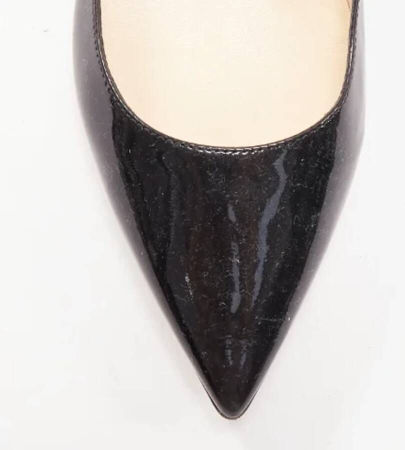 Jimmy Choo Pre-owned Leather flats Black Dames