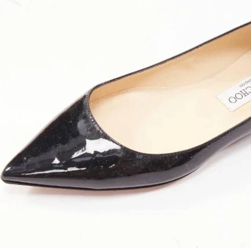 Jimmy Choo Pre-owned Leather flats Black Dames