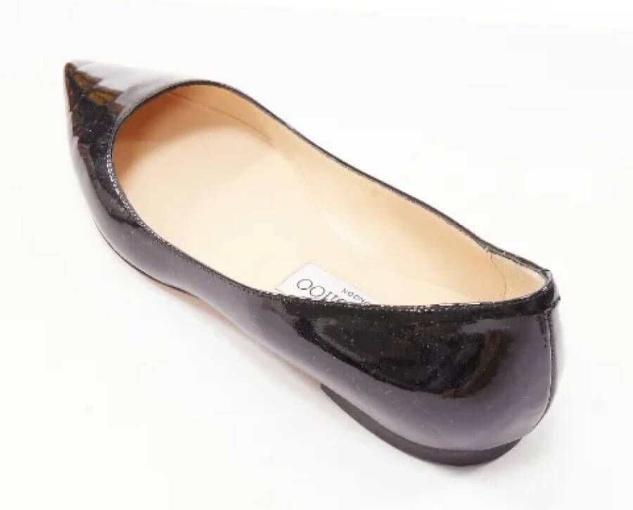 Jimmy Choo Pre-owned Leather flats Black Dames