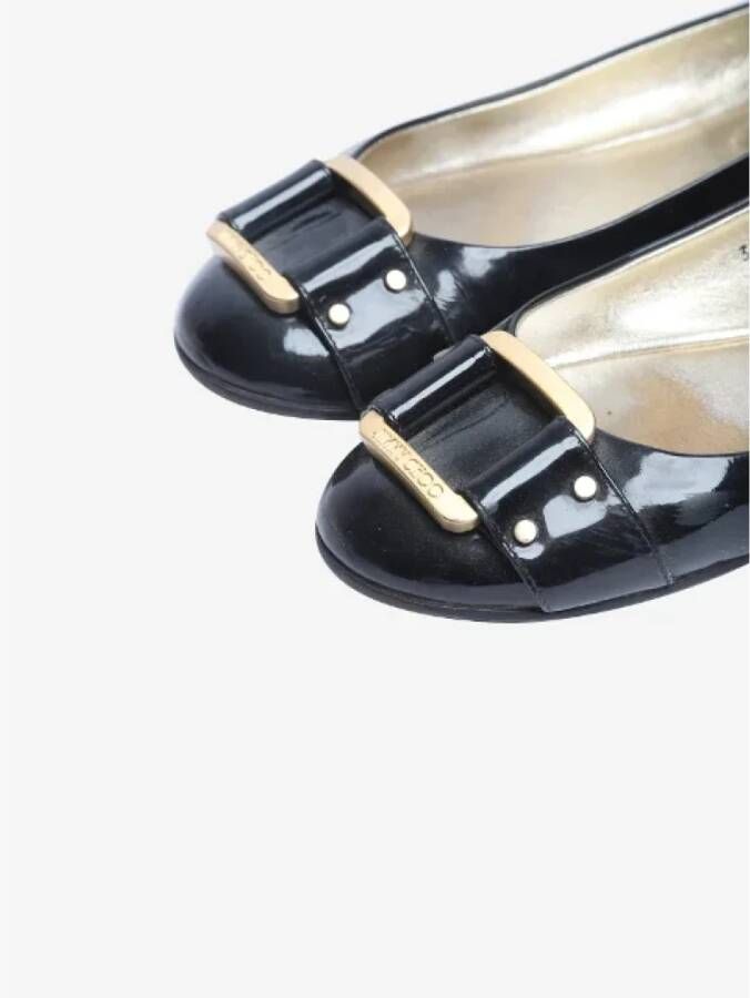 Jimmy Choo Pre-owned Leather flats Black Dames