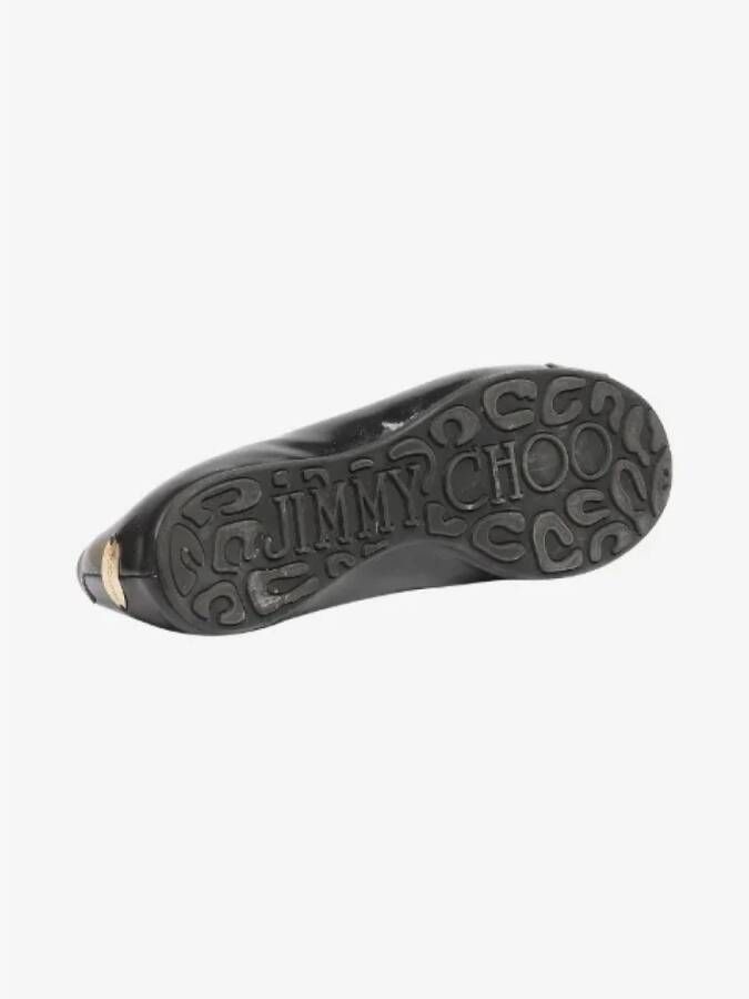 Jimmy Choo Pre-owned Leather flats Black Dames