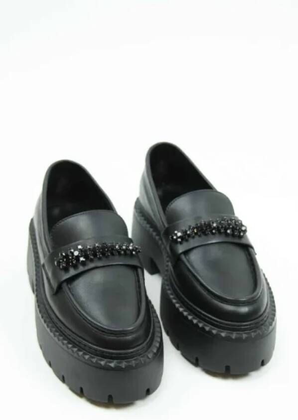 Jimmy Choo Pre-owned Leather flats Black Dames