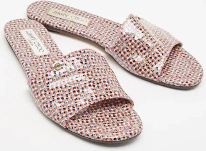 Jimmy Choo Pre-owned Leather flats Multicolor Dames