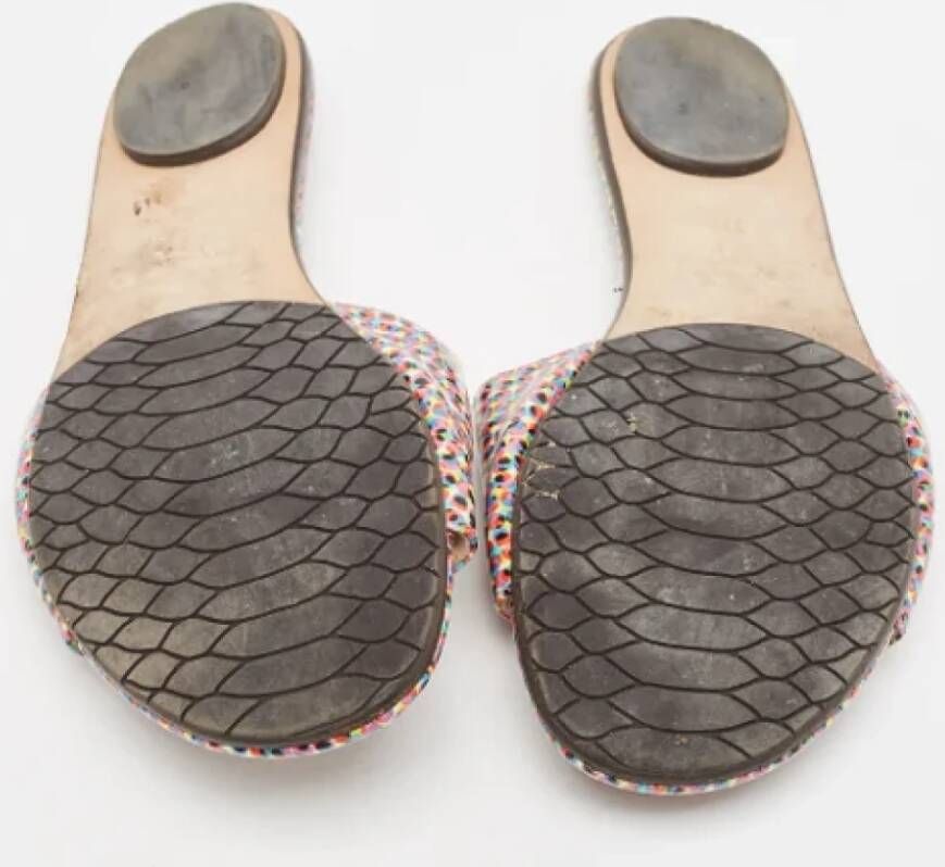 Jimmy Choo Pre-owned Leather flats Multicolor Dames