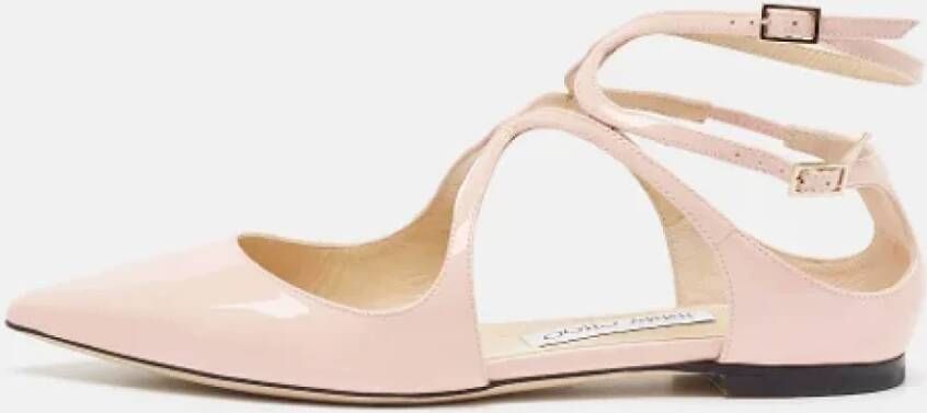 Jimmy Choo Pre-owned Leather flats Pink Dames