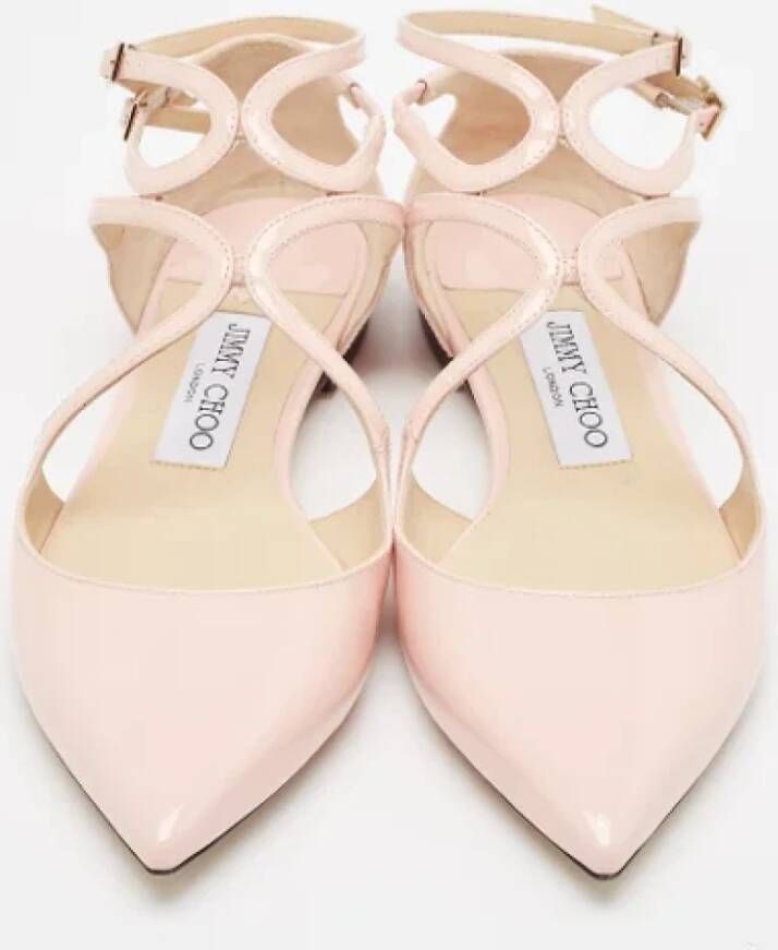 Jimmy Choo Pre-owned Leather flats Pink Dames