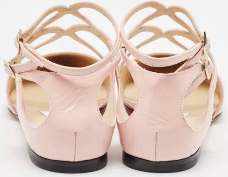 Jimmy Choo Pre-owned Leather flats Pink Dames