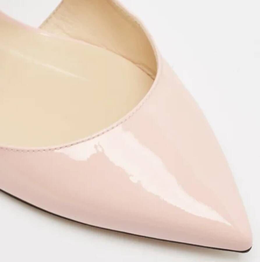 Jimmy Choo Pre-owned Leather flats Pink Dames