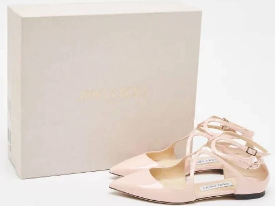 Jimmy Choo Pre-owned Leather flats Pink Dames