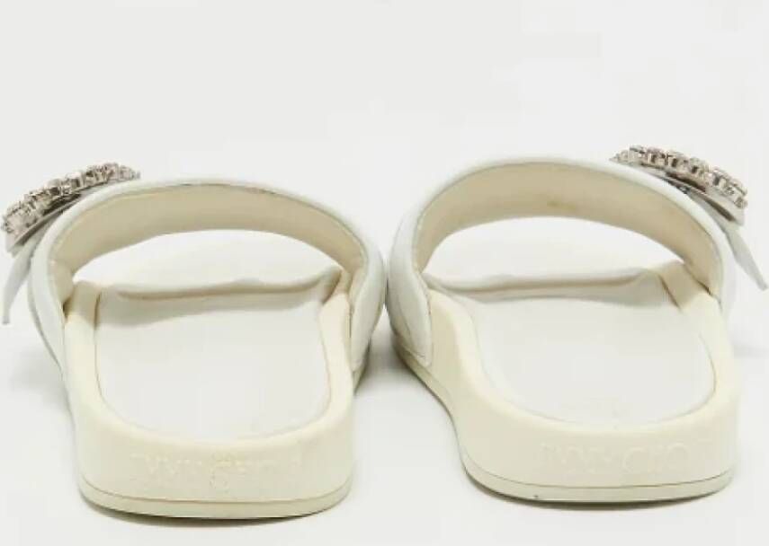 Jimmy Choo Pre-owned Leather flats White Dames