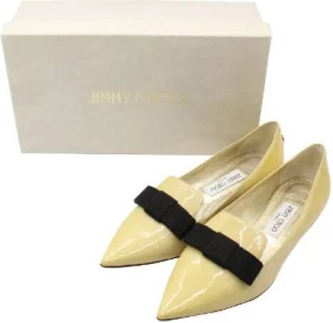 Jimmy Choo Pre-owned Leather flats Yellow Dames