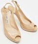 Jimmy Choo Pre-owned Leather heels Beige Dames - Thumbnail 4