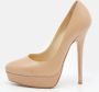 Jimmy Choo Pre-owned Leather heels Beige Dames - Thumbnail 2