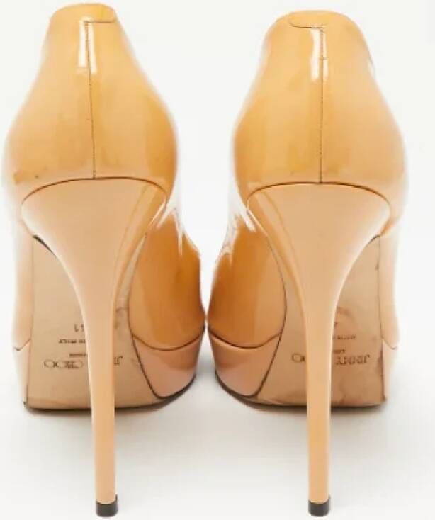 Jimmy Choo Pre-owned Leather heels Beige Dames