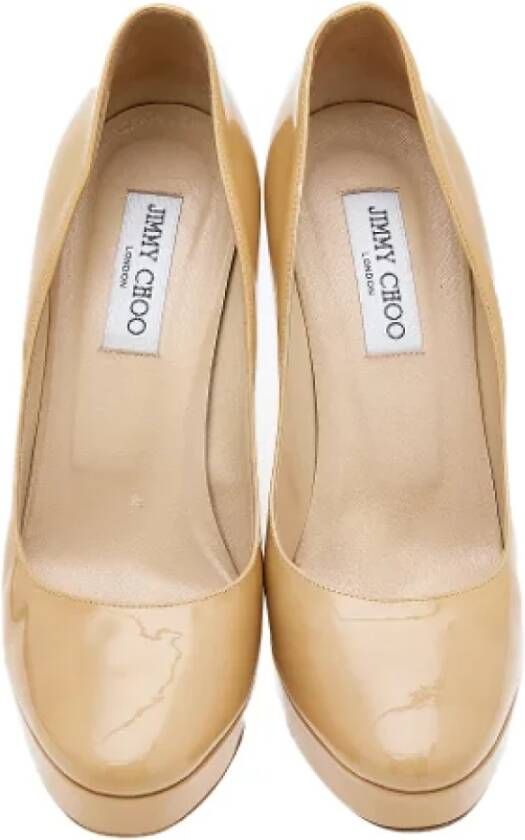 Jimmy Choo Pre-owned Leather heels Beige Dames