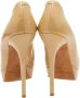 Jimmy Choo Pre-owned Leather heels Beige Dames - Thumbnail 4