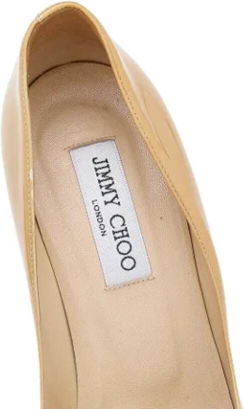 Jimmy Choo Pre-owned Leather heels Beige Dames