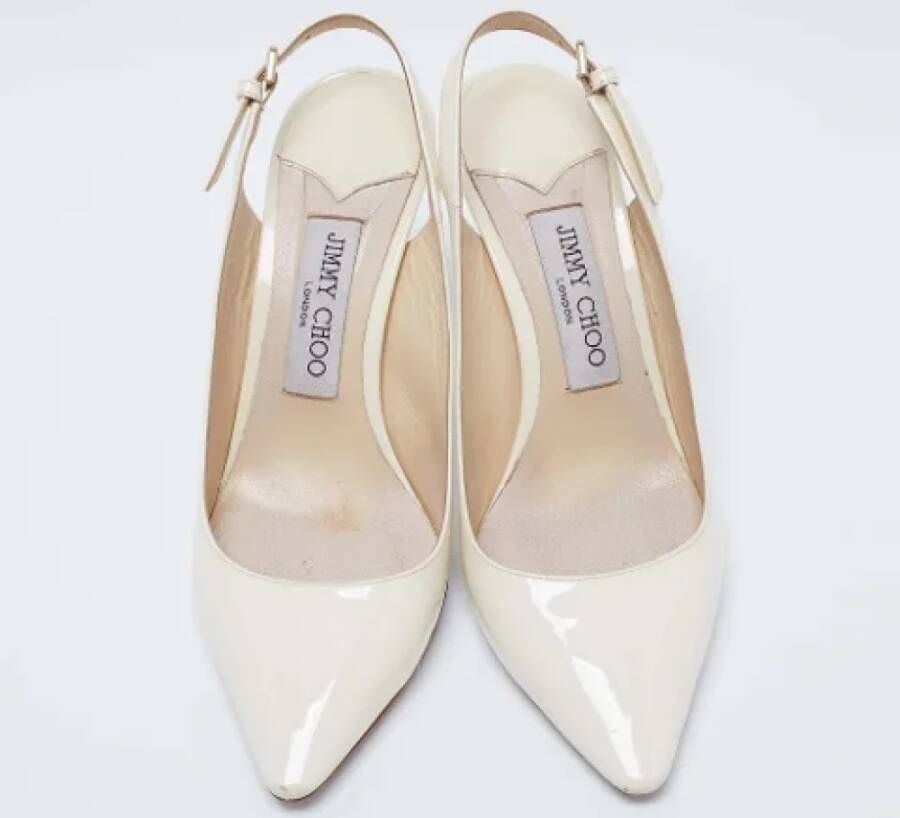 Jimmy Choo Pre-owned Leather heels Beige Dames