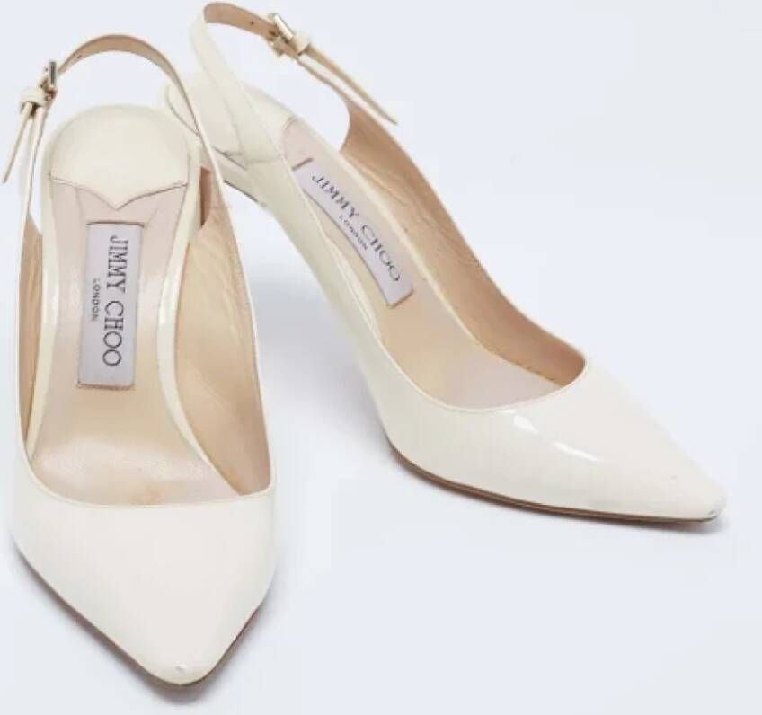 Jimmy Choo Pre-owned Leather heels Beige Dames