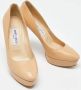 Jimmy Choo Pre-owned Leather heels Beige Dames - Thumbnail 3