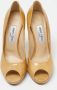 Jimmy Choo Pre-owned Leather heels Beige Dames - Thumbnail 3