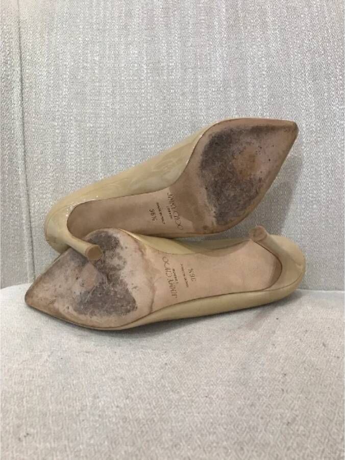 Jimmy Choo Pre-owned Leather heels Beige Dames