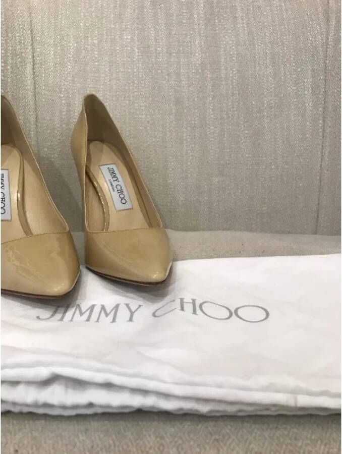 Jimmy Choo Pre-owned Leather heels Beige Dames