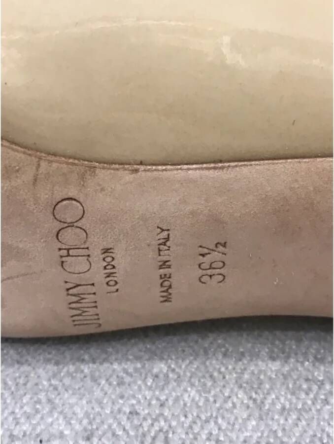 Jimmy Choo Pre-owned Leather heels Beige Dames