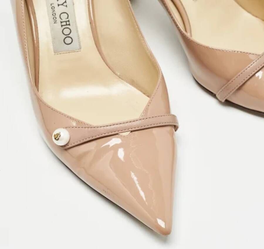 Jimmy Choo Pre-owned Leather heels Beige Dames