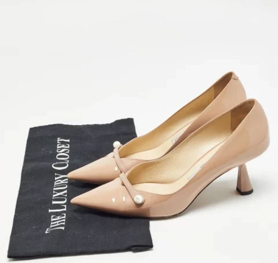 Jimmy Choo Pre-owned Leather heels Beige Dames