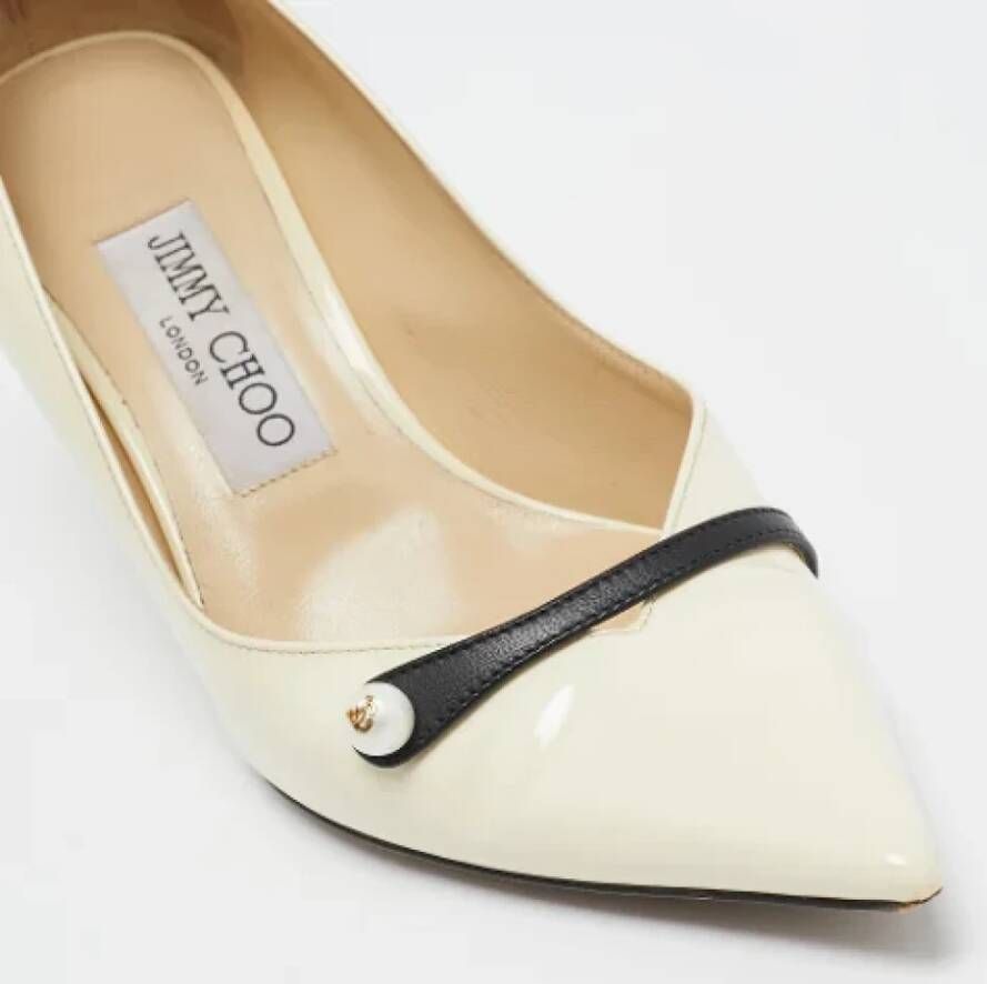 Jimmy Choo Pre-owned Leather heels Beige Dames