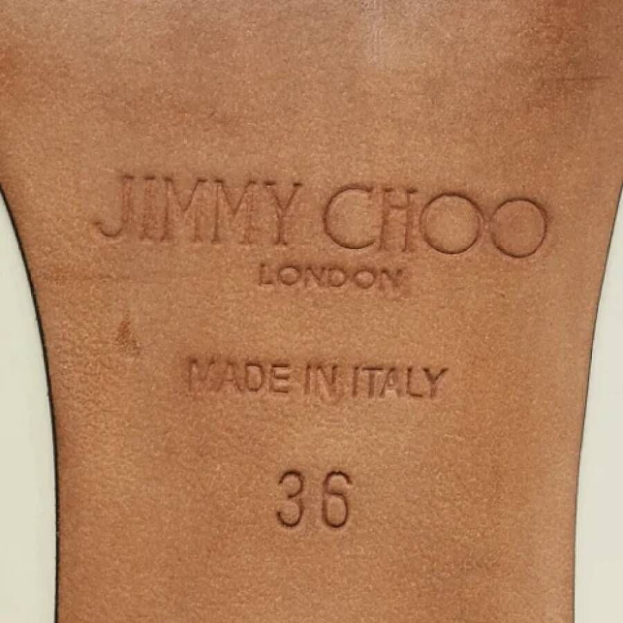 Jimmy Choo Pre-owned Leather heels Beige Dames