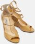 Jimmy Choo Pre-owned Leather heels Beige Dames - Thumbnail 4