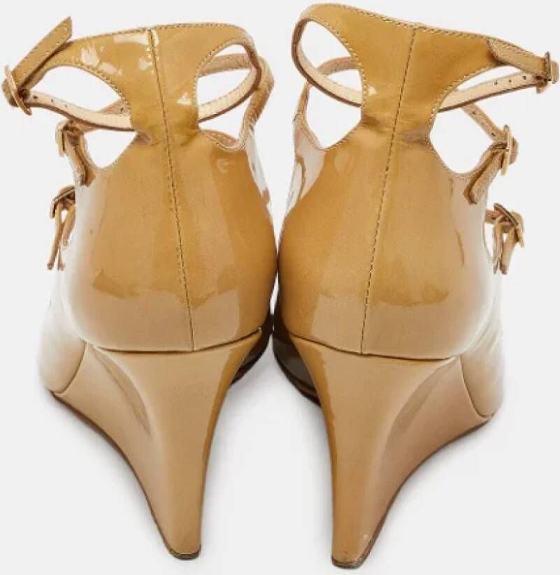 Jimmy Choo Pre-owned Leather heels Beige Dames