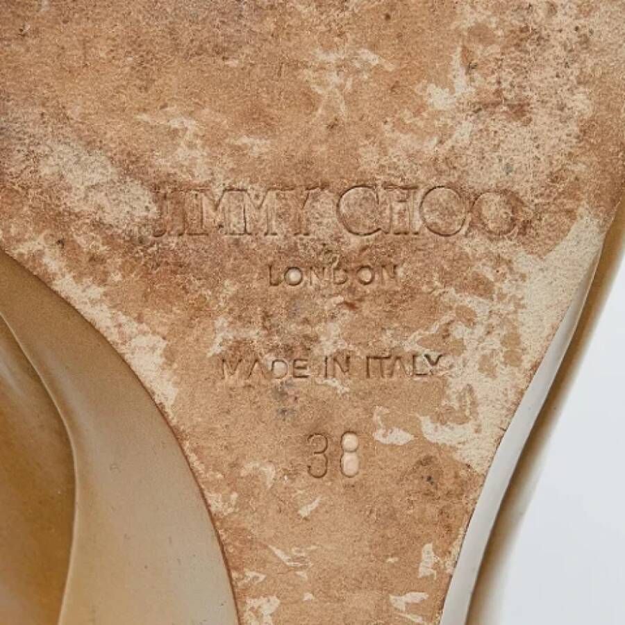 Jimmy Choo Pre-owned Leather heels Beige Dames