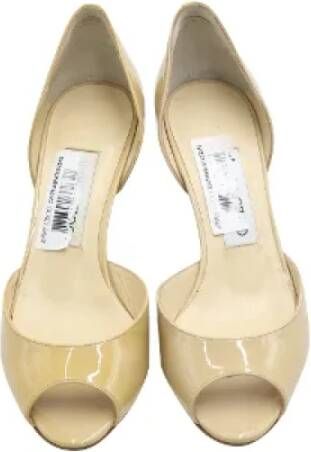 Jimmy Choo Pre-owned Leather heels Beige Dames