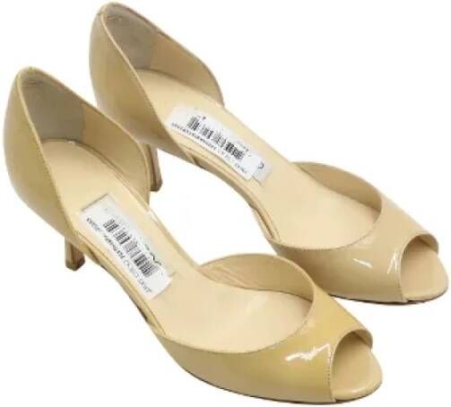 Jimmy Choo Pre-owned Leather heels Beige Dames