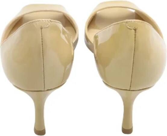 Jimmy Choo Pre-owned Leather heels Beige Dames