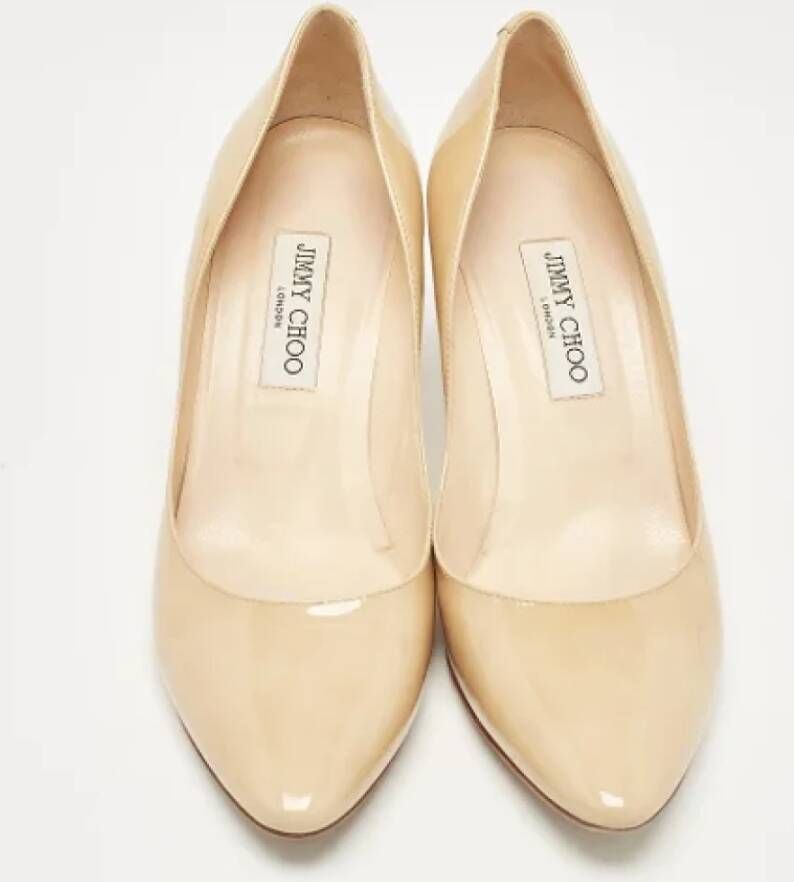 Jimmy Choo Pre-owned Leather heels Beige Dames