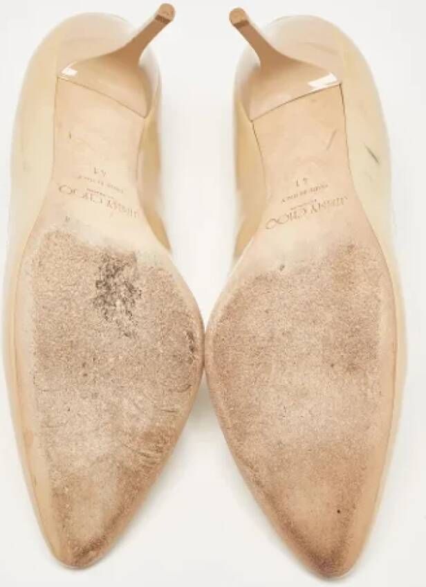 Jimmy Choo Pre-owned Leather heels Beige Dames