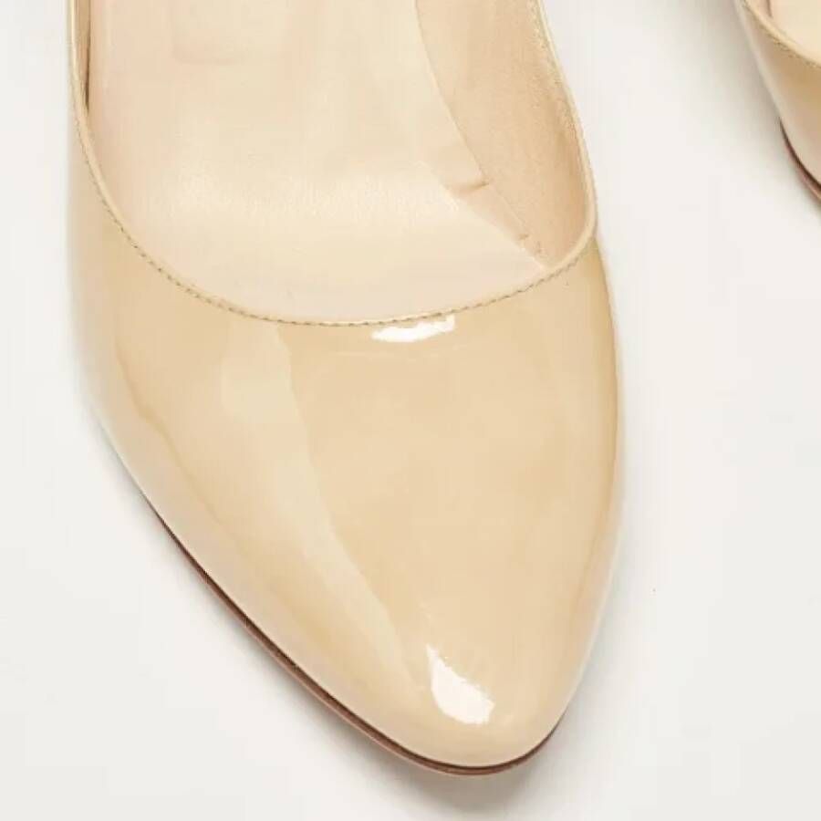 Jimmy Choo Pre-owned Leather heels Beige Dames