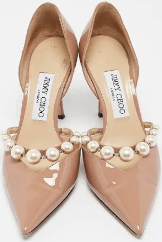 Jimmy Choo Pre-owned Leather heels Beige Dames