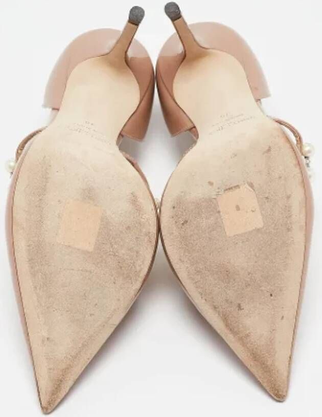 Jimmy Choo Pre-owned Leather heels Beige Dames