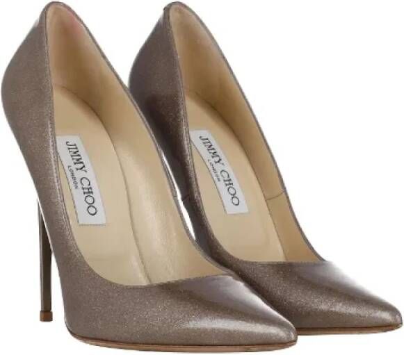 Jimmy Choo Pre-owned Leather heels Beige Dames