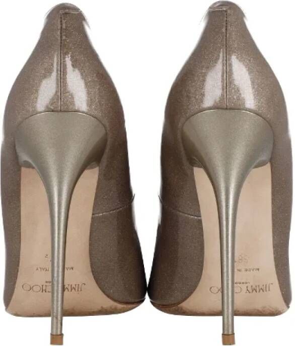 Jimmy Choo Pre-owned Leather heels Beige Dames