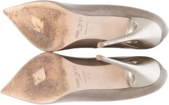 Jimmy Choo Pre-owned Leather heels Beige Dames