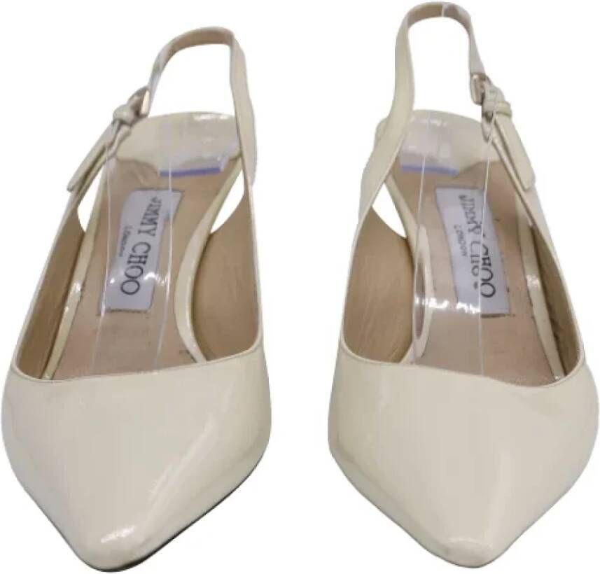 Jimmy Choo Pre-owned Leather heels Beige Dames