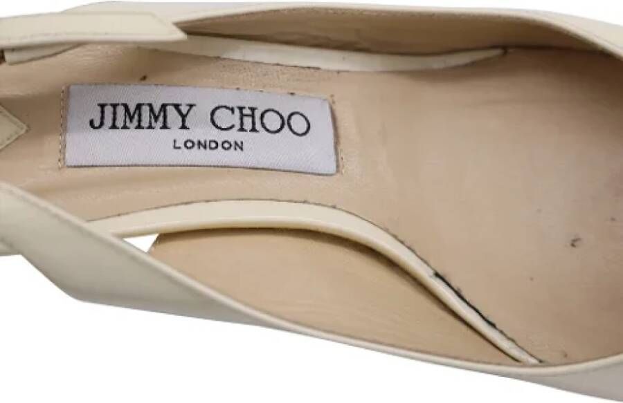 Jimmy Choo Pre-owned Leather heels Beige Dames