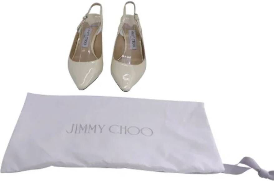 Jimmy Choo Pre-owned Leather heels Beige Dames