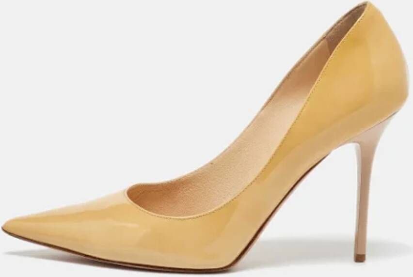 Jimmy Choo Pre-owned Leather heels Beige Dames